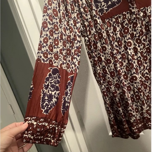 Lucky Brand Women Colorful Top Long Sleeve Blouse Boho Size M Casual - Picture 6 of 7